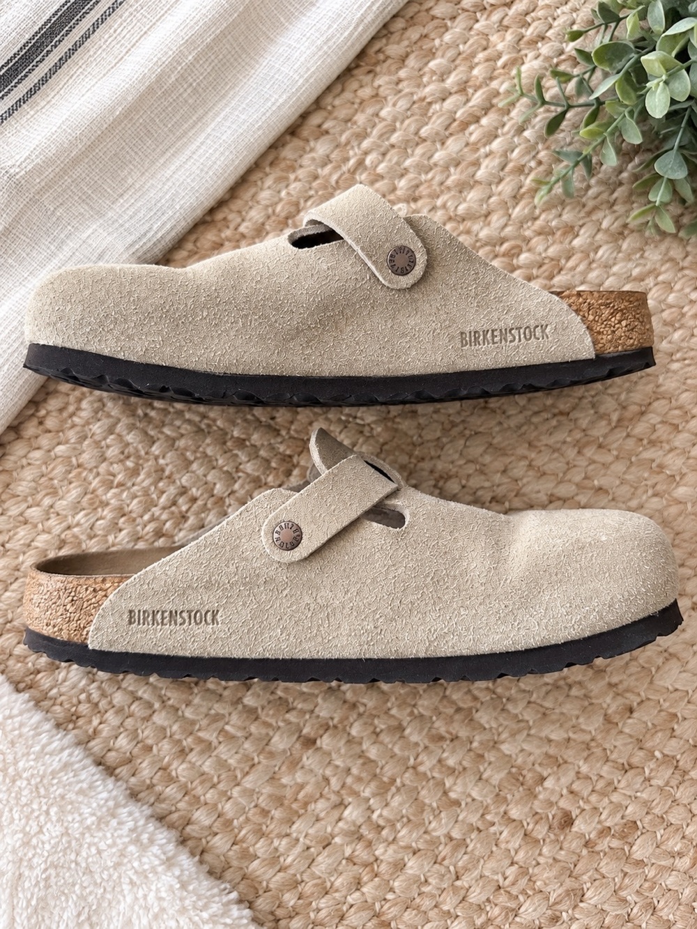 Birkenstock Boston BS Taupe Suede Clogs Men’s 11 EU 44 Regular